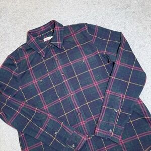 FAHERTY Mens Flannel‎ Button Up Plaid Shirt Green Blue Red Yellow Size Large